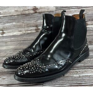 church's ketsby Met Studded Leather boot sz 37 US 7 color Black made italy